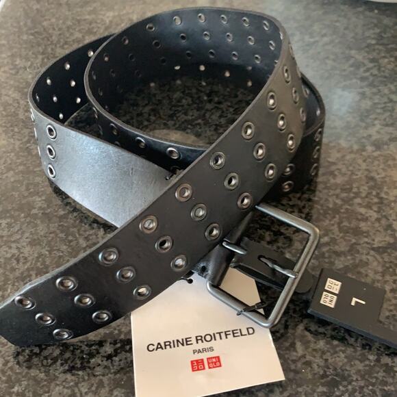 NWT Carine Roitfeld Wide Grommet Belt - Picture 1 of 5